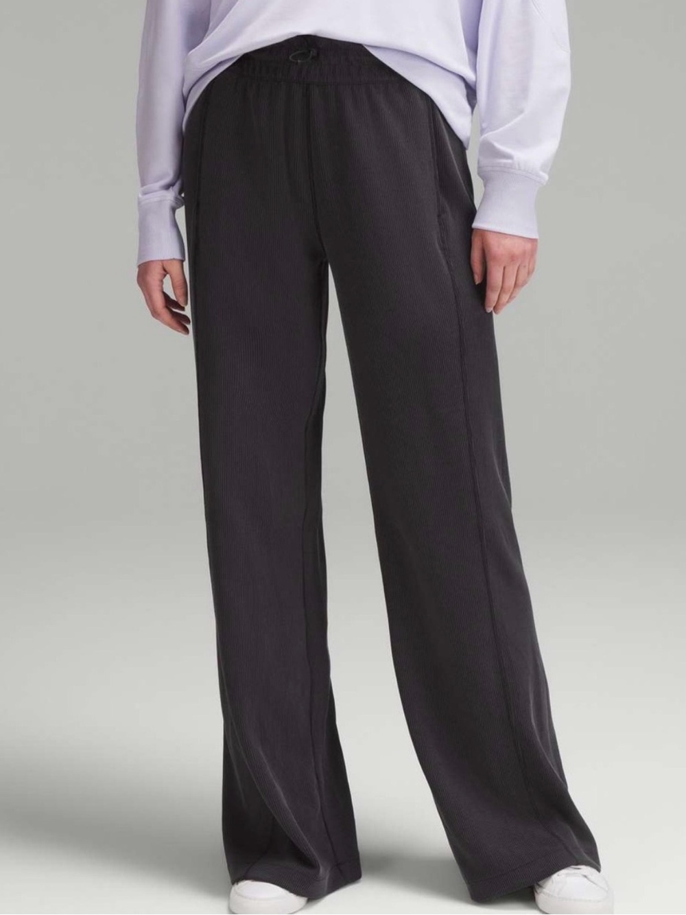 Lululemon ribbed Softstreme high rise black pants - size 0